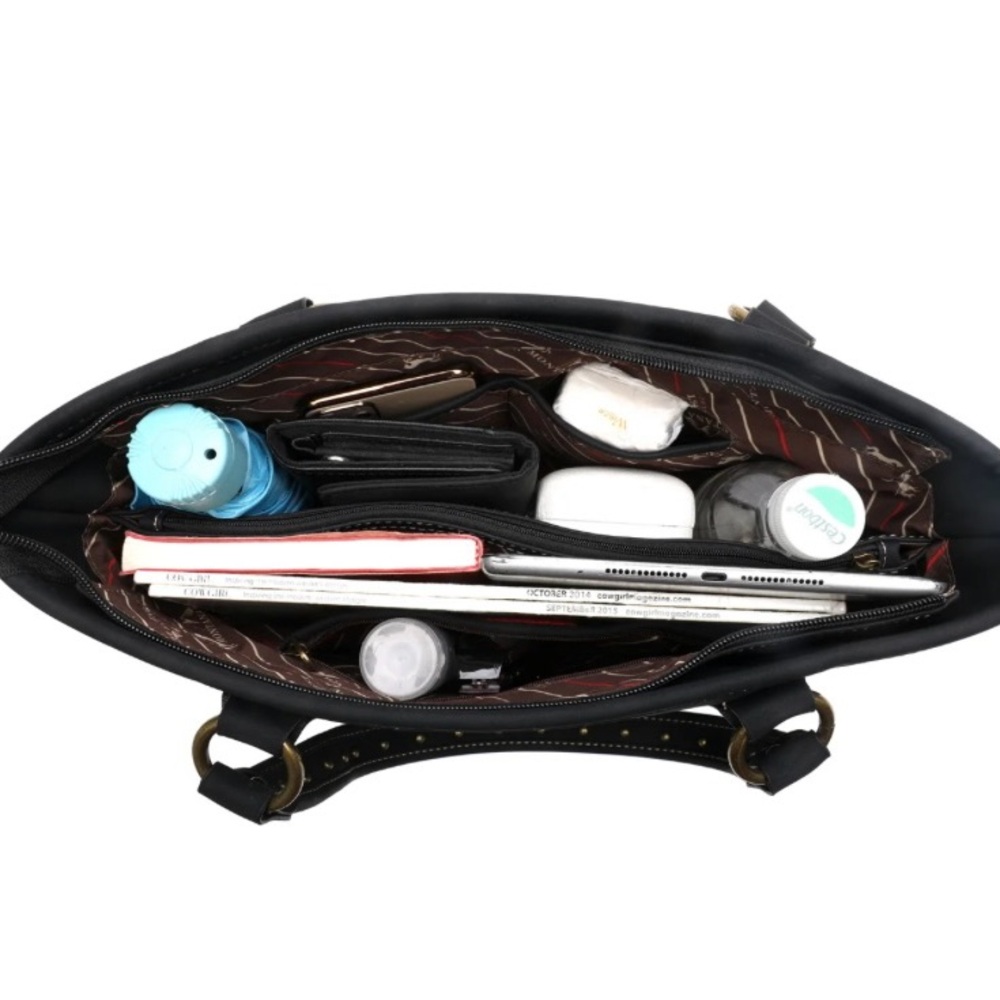 Montana West Teal Studded concealed to carry tote - Picture 4 of 6